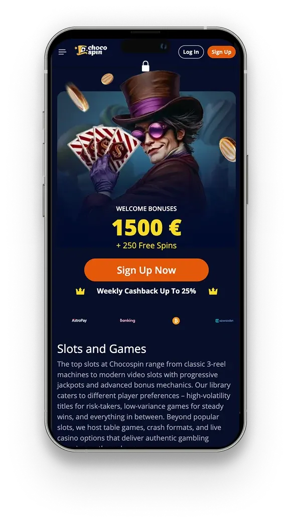 Chocospin mobile app